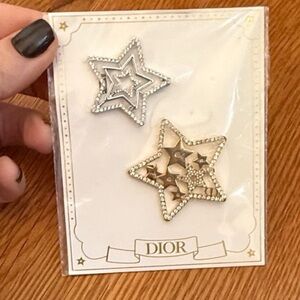 Dior Hair Accessories Duo in Silver and Gold